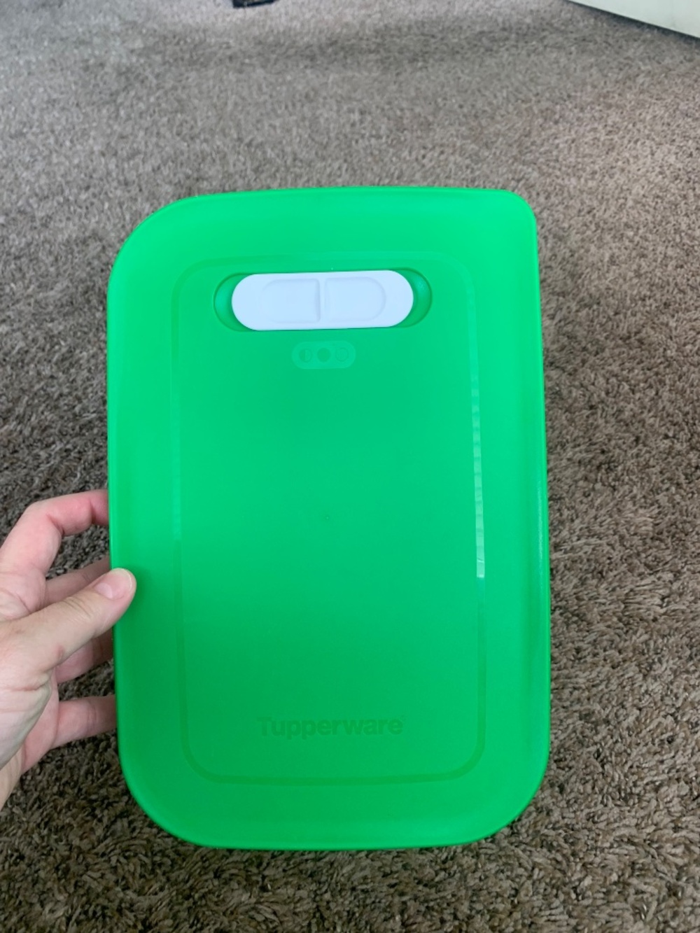 Tupperware Fridgesmart 4.4L Storage Food Prep Container Clear w/Green Lid - Picture 3 of 9